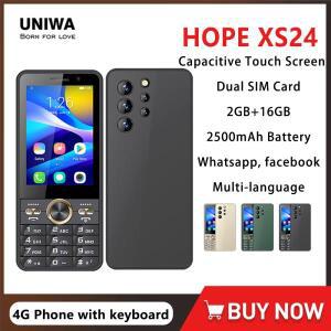 UNIWA HOPE XS24 4G 터치스크린 키패드폰 안드로이드 8.1 듀얼심 3.5인치 2GB+16GB 2500mAh 휴대폰 와카시