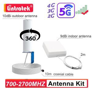 2G 3G 4G 5G LTE GSM 360 ° 안테나 키트 야외  실내 10M 케이블 액세서리 핸드폰 셀룰러 증폭기 신호 리피