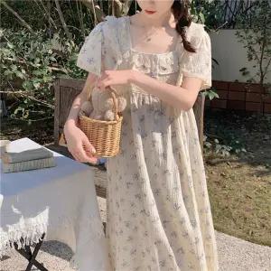 요루면 빅사이즈 노카라 반팔 여름 원피스 잠옷 파자마