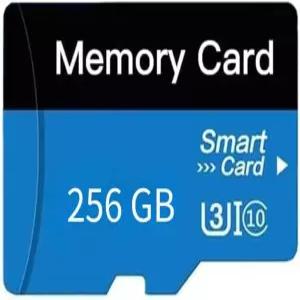 어댑터가 장착된 TF SD 카드 256GB 고속 메모리 태블릿/휴대폰/카메라/자동차 오디오/게임 콘솔용 UHS-I