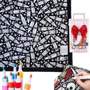 DIY 색칠 담요 세탁 가능 부드러운 벨벳 예술 프로젝트 페인팅 휴일 공예 활동 파티용