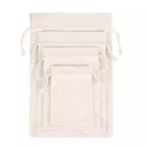 고품질 미니 면 조리개 파우치 14X16cm 면포파우치 린넨주머니 (WE68ECD)