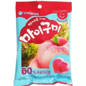 학교 스낵 오리온 간식 아이간식 마이구미 복숭아 79g 10개 젤리 수앤서22