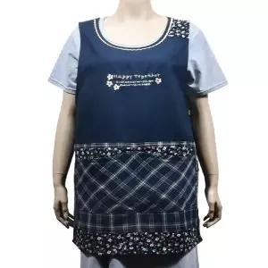 혜명잡화몰 (꼬레하우씨) 꽃무늬 체크 패턴 해피투게더 앞치마 주방앞치마 식당앞치마 어린이집앞치마 어린