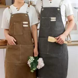 주방 3포켓 공방 미 캔버스 빈티지 카페 앞치마 화방