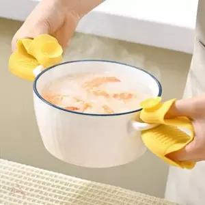 안전 실리콘 주방 냄비 손잡이 뜨거운 뚝배기 장갑 1P