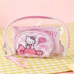 ( )보우 투명 3피스 파우치
