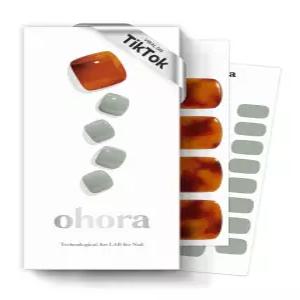 오호라 세미 큐어 젤 페디 스트립 34pcs(P 베수비오) - 16개의 솔리드 컬러 14개의 액센트 랩 2개의 준비