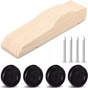 뷰체리 9개 소나무 블록 자동차 키트 바퀴와 축이 달린 모양의 경주용 DIY 나무 생일 파티용 공예품 선물