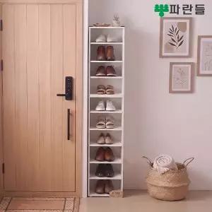 [착불배송] 파란들 E0목재 LPM 10단 400 다용도수납장 겸용 신발장 수납장세트