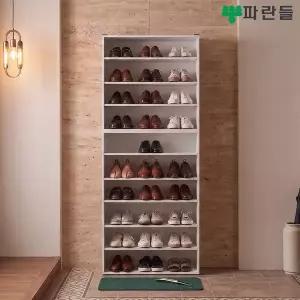 [착불배송] 파란들 E0목재 LPM 10단 800 신발장 겸용 다용도수납장세트