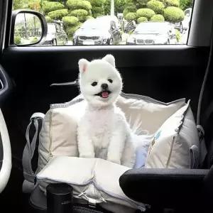 반려견카시트 차량용애견시트 강아지카시트가방 아이보리