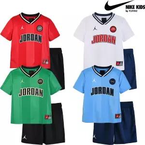 [롯데백화점]나이키 조던 스포츠 저지 반팔 메쉬 쇼츠 세트 4종 택1 1-7세 N262ST147P