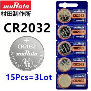 15Pcs MuRata  배터리 CR2032 자동차 키 혈당 측정기 제어 무게 규모 고품질 3V