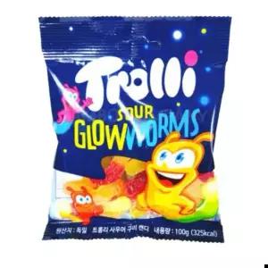 트롤리 트롤리젤리 사우어젤리 글로우웜즈 1봉지(100g)