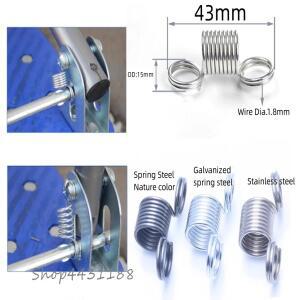 10pcs 1.8x15x43mm 스프링 스틸/스테인레스 스틸 인장 양면 후크 트레일러 액세서리