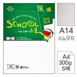 고품질 삼원)아트스퀘어 스쿨(A14.스노우지 A4 300g 5매) 아 아트스퀘어스쿨A4 OA용지 디자인용지 W4612AA