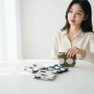 린넨 파우치 동전지갑 미니 액세서리 보관함 휴대용 소품 주머니 카드지갑 다용도 수납