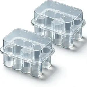 2팩 10슬롯 3ml 냉장고용 바이알 홀더 용품용 인슐린 및 펩타이드 이상적인 정리함용 플라스틱 보관 케이스