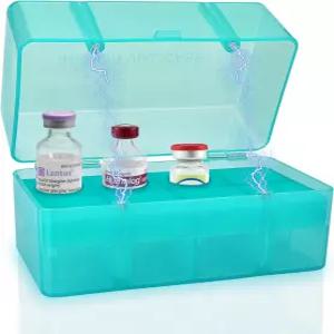 냉장고용 거번 8슬롯 성 인슐린 바이알 보관 10ML 주사 홀더 케이스 - 요구 사항 충족 녹색