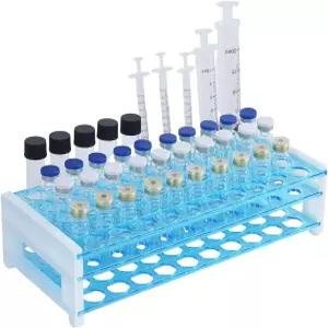 바이알 홀더 인슐린 및 펩타이드 보관 50 슬롯 랙은 2ml 3개의 저장층 분리 가능 15mm 펜 잉크 시험관 에