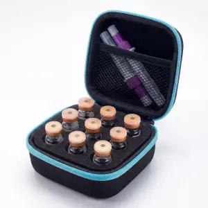 넥스타시스 인슐린 바이알 홀더 9 슬롯 핸드 스트랩이 있는 냉장고 펩타이드 보관 케이스 5ml 및 U-100