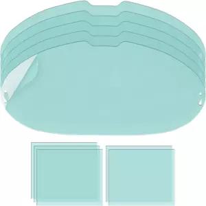 LYG-Q800D 용접 헬멧용 10PCS 대형 뷰잉 스크린 교체 렌즈 세트 견고하고 내구성이 원형 외부 및 내부