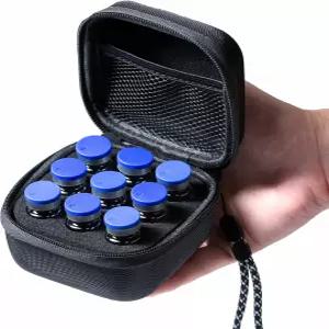 Moyite 9 바이알 홀더 냉장고용 인슐린 펩타이드 케이스 핸드 스트랩 포함 5ml GLP-1 보관 키가 크지 않은