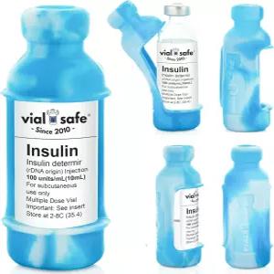 바이알 세이프TM 란투스 아델로그 아피드라에 맞습니다 인슐린 프로텍터 케이스 10mL 병 및 커버 안전 2팩