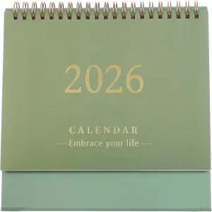 SEWACC 스몰 데스크 캘린더 2026 18개월 데스크톱 스탠딩 플립 월간 플래너 년 7월부터 12월까지 홈 오