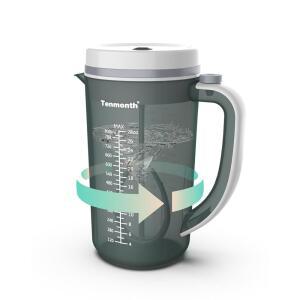 Tenmonth Electric Formula 믹서 피처 드립 스파우트 잠금 뚜껑 패스트 베이비 포뮬러 메이커 798g 28온스 뭉침 혼합 기포 BPA 프리 휴대용 여행용