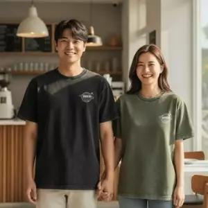 플래닛 남녀 피그먼트 워싱 반팔 티셔츠 SD-262057