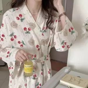 ( )여성 사계절 얇은 예쁜 빅사이즈 목욕 샤워 로브 가운 여름 욕실 여자 원피스 목욕탕