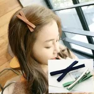 파스텔 유니크 컬러 리본 미니 집게핀 1P 앞머리 옆머리 잔머리 헤어 스타일링