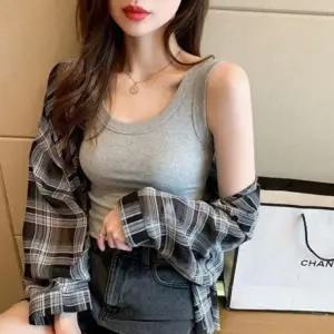 여름 나시 골지 라운드넥 보들 데일리 바캉스 캐주얼 골지 데일리 여름