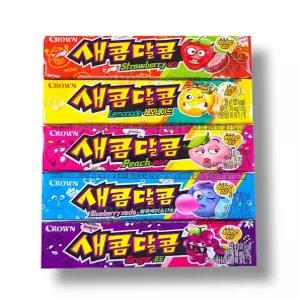 학교 어른간식 크라운 사탕 어린이간식 새콤달콤 5종세트 5가지맛 아이들간식 수앤서21