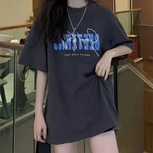 여자 레터링 루즈핏 반팔 티셔츠 여름 꾸안꾸 캐주얼룩