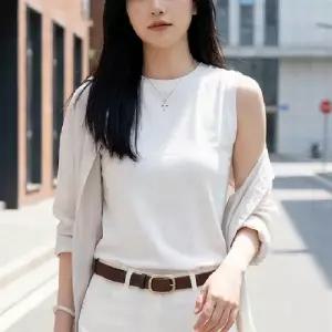 여성 여름 레이어드 나시티 민소매 부유방커버 나시 슬리브리스 면티 티셔츠 이너티