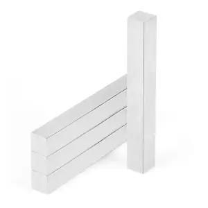 MANCHAP 4 PCS 1 x 8 인치 정사각형 알루미늄 바 25 200 mm 플랫 6061 범용 플레이트 T6511 솔리드 뉴 밀
