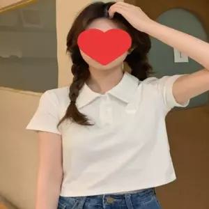 여성 6컬러 귀여운 하트자수 여름 카라 반팔 티셔츠