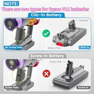 다이슨 V11 진공 청소기 SV15 SV16 SV17 SV18 SV22 교체 용 배터리 버클 버전 용 25.2V 6000mAh/8000mAh 배