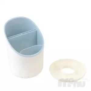 수저통식기 가정용수저통 물빠짐수저통 수저통수저정리함 주방수저통 3칸 라운드 컬러 수저통