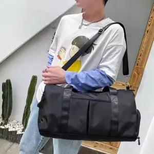 (색상 블랙)방수 포켓 데일리 외출 헬스 간편 여행 가방 스포츠백 짐가방 보스턴백 대용량 소형
