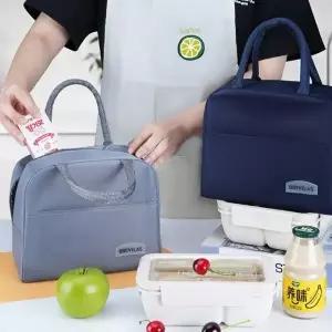베이직 디자인 생활 방수 전면 포켓 미니 보온가방 보냉가방
