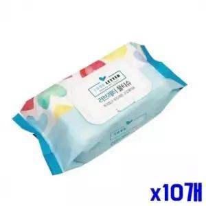 ( )부드러운 물티슈 80매 캡형 x10개 휴대용물티슈