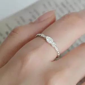 여성 심플 물고기 큐빅 볼 은반지 데일리 실버링 쥬얼리 악세사리