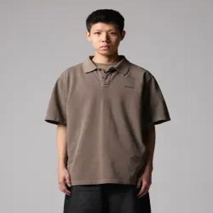 디키즈 가먼트 다이드 피케 셔츠 Brown 4677204