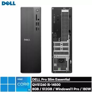 JS 델 프로 슬림 에센셜 QVS1260 i5-14500 8G/512G/Win11Pro 최신PC본체 인텔 슬림 미니 가정용 기업용 학교 병원 관공서