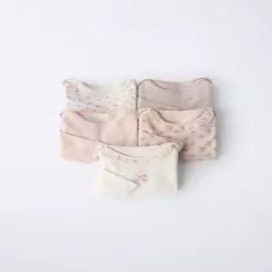 자라 ZARA 플라워 프린트 바디수트 5장 세트 - 로즈 가루 8501547676 938788