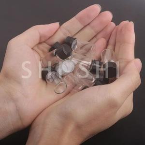 투명 앰버 유리병 작은 약  바이알 실험실 분말 시약통 나사 뚜껑 2ml 5/10 개